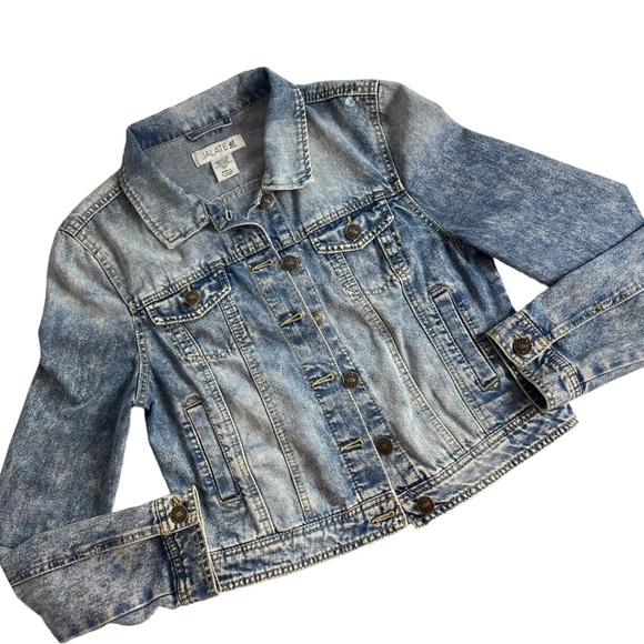 Vintage Y2K Jalate Jeans Acid Wash Denim Jean Button Jacket Size Large - Picture 3 of 13
